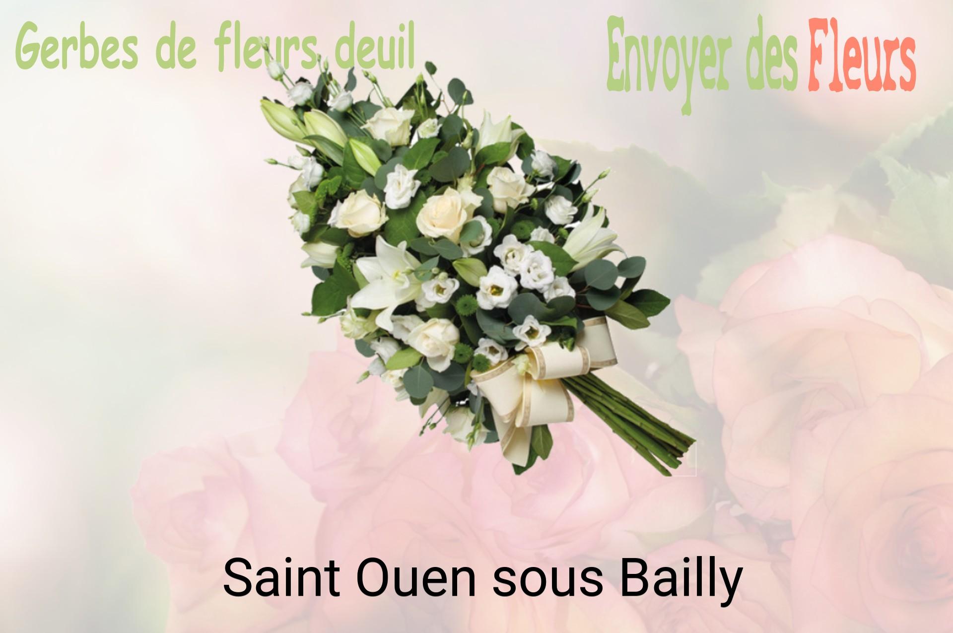 Gerbe de fleurs de deuil livrée à Saint-Ouen-sous-Bailly